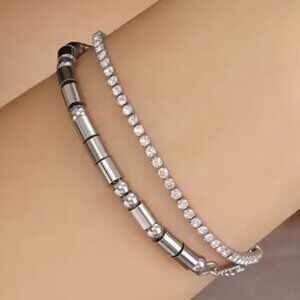 "I LOVE YOU" - Silver - Morse Code Bracelets w/Inspirational Message